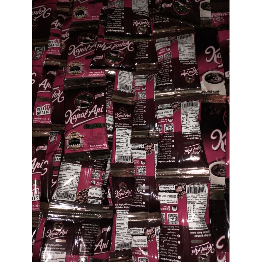 kapal api mini 1 renceng kopi hitam tanpa gula