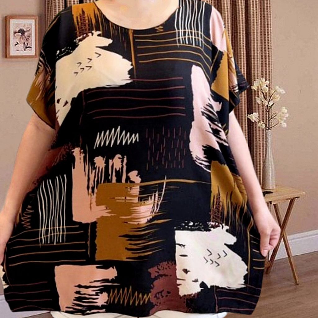 baju rayon wanita ld 142 cm bb -+100 kg oversize baju jumbo wanita atasan baju santai dan tidur wani