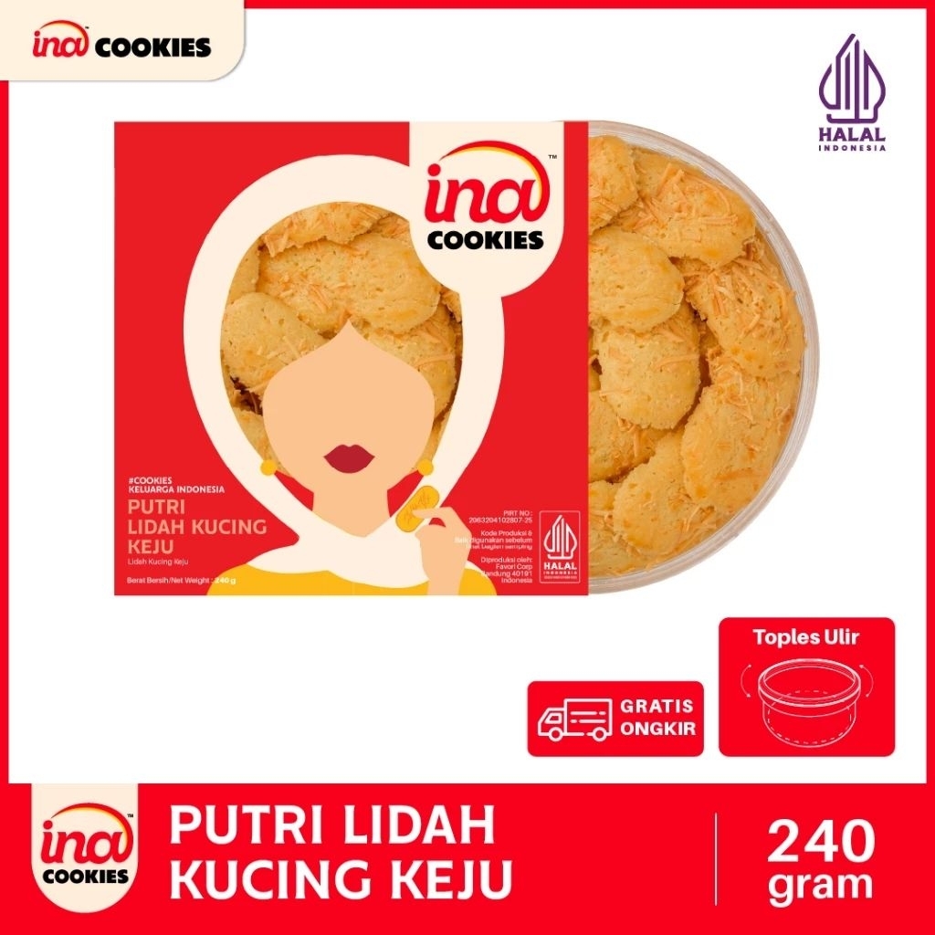 Variant Manis - Lidah Kucing Keju Kue Kering Premium Ina Cookies Jakarta Bekasi Depok Ready