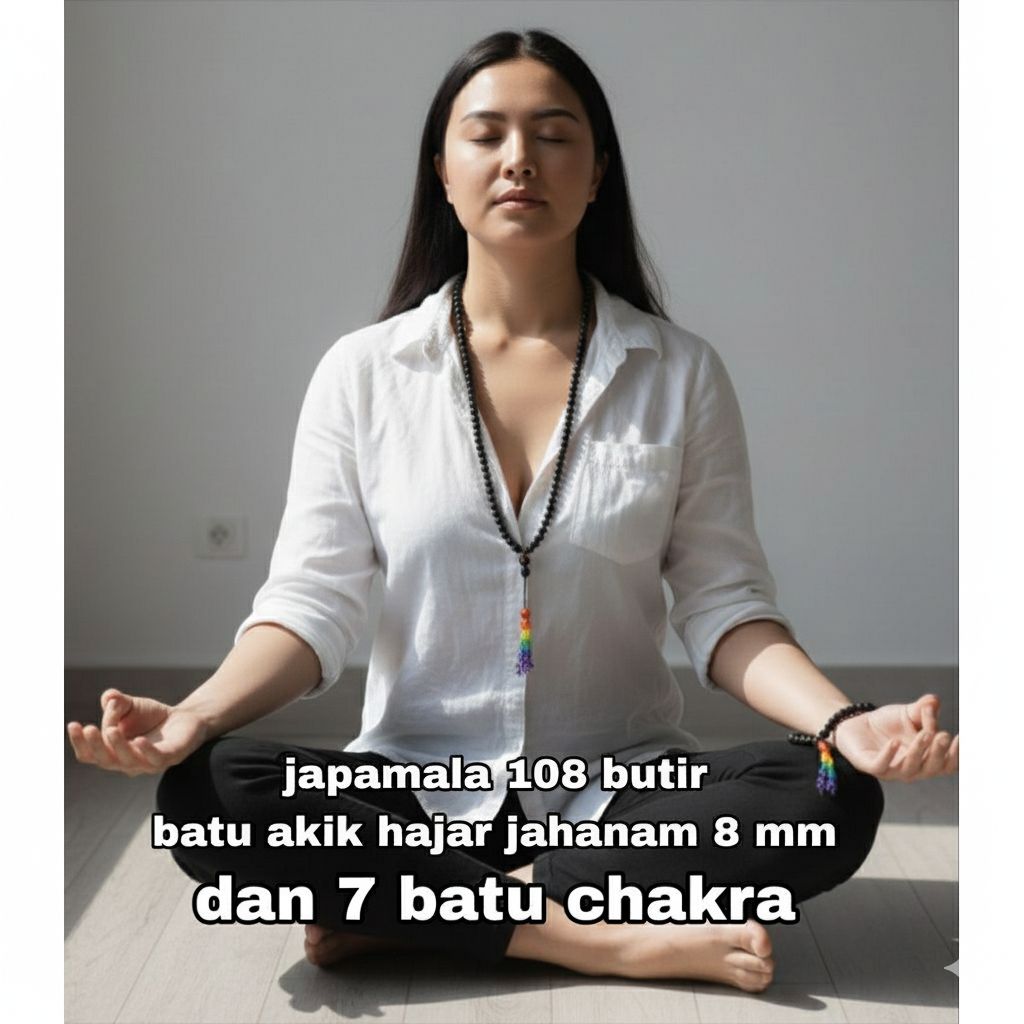 KALUNG JAPAMALA 108 BATU HAJA KOMBINASI BATU 7 CAKRA