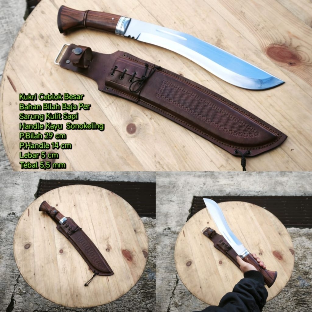 kukri / gurkha tebas kuat baja per asli