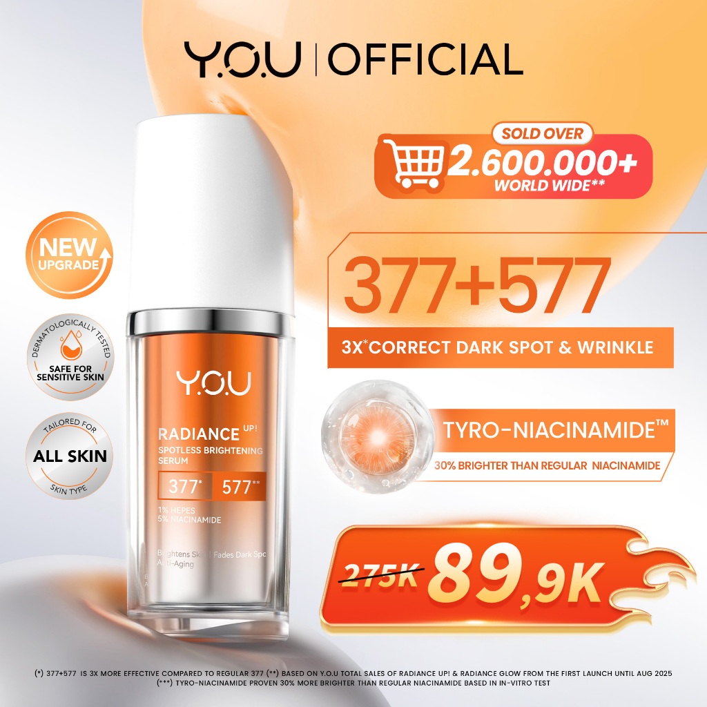 YOU Radiance UP Spotless Brightening Serum | 377 SymWhite Niacinamide Vit C Ceramide Serum Dark Spot