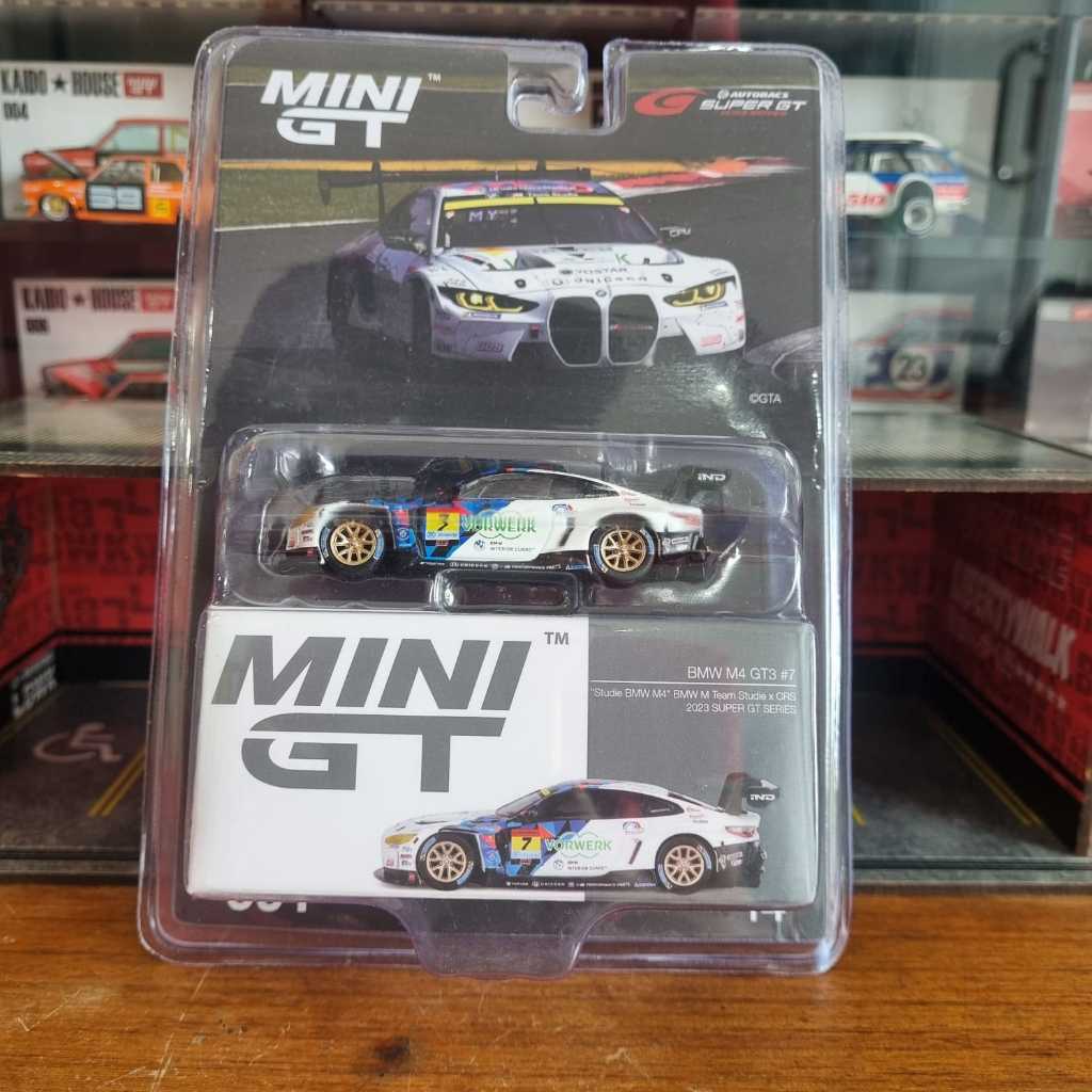 Mini GT 691 BMW M4 GT3 #7 "Studie BMW M4" BMW M Team Studie x CRS 2023 Super GT Series Blister