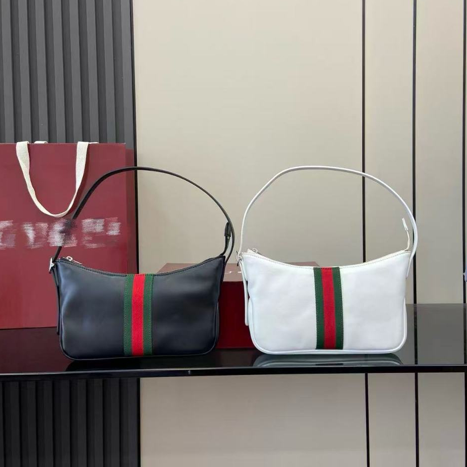 Preorder – Tas Shoulder Kulit Putih Elegan Grained Calfskin Tas Bahu Kulit Tas Shoulder Kulit