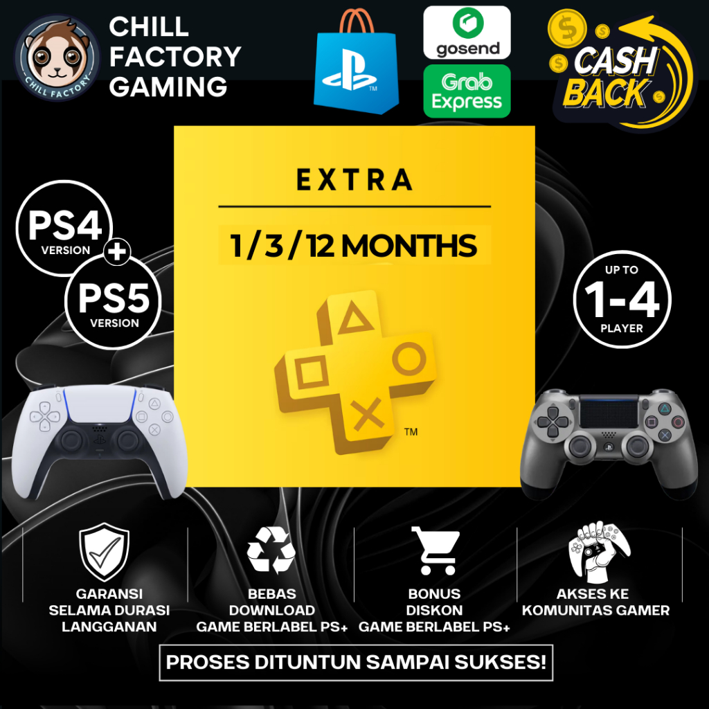 Play Station PS Plus + EXTRA (1/3/12 Bulan) - INDONESIA X TURKEY