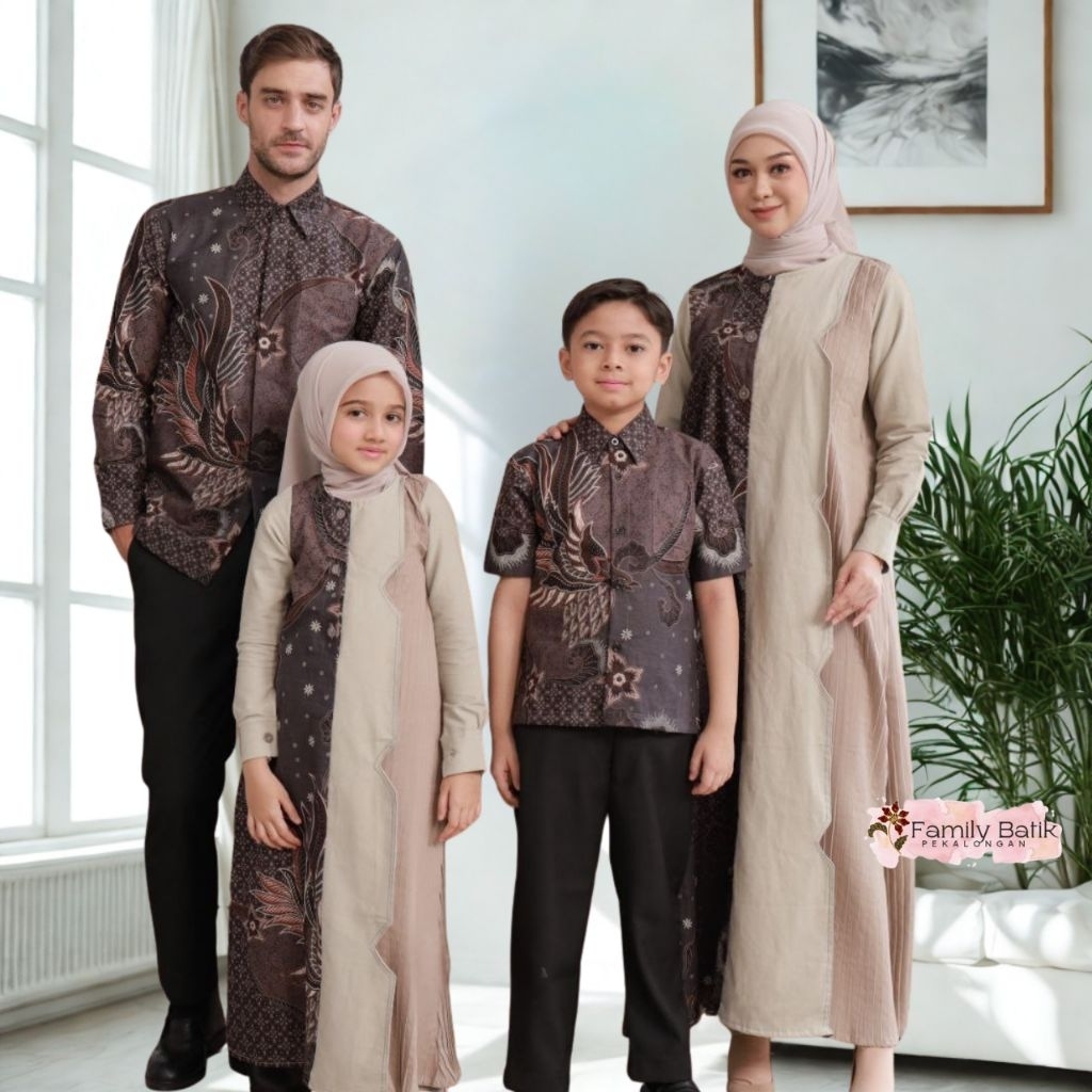BAJU BATIK COUPLE KELUARGA~COUPLE AYAH IBU DAN ANAK LAKI LAKI COUPLE BATIK PASANGAN