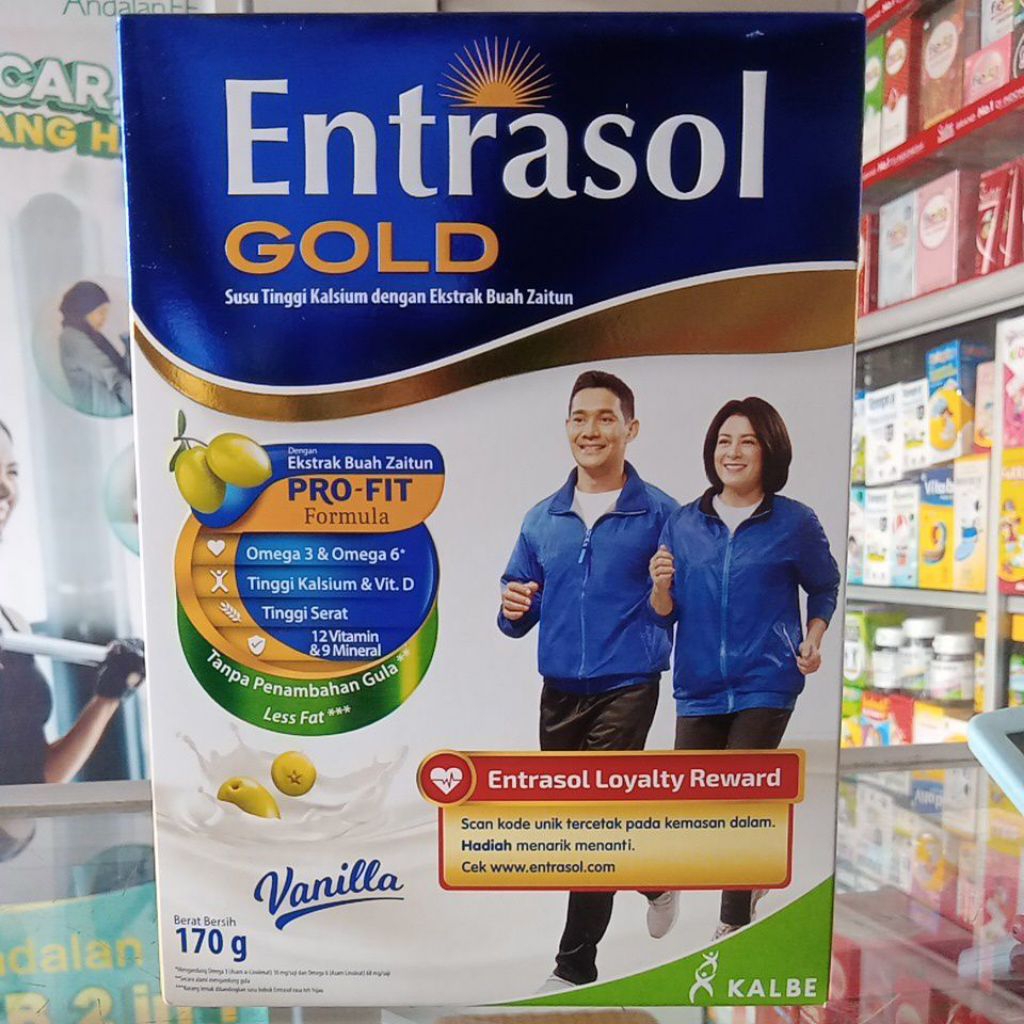 entrasol gold 170gr vanilla+ekstrak buah zaitun