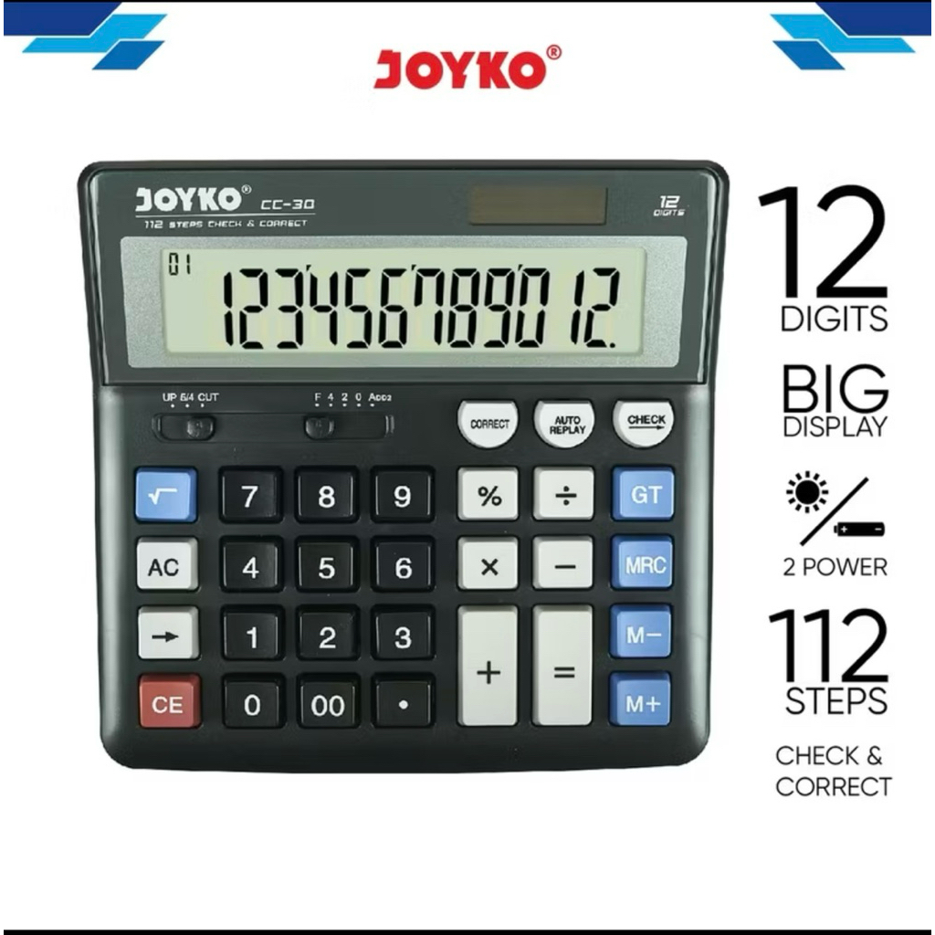Kalkulator Joyko 12 Digit CC-30 Check Correct