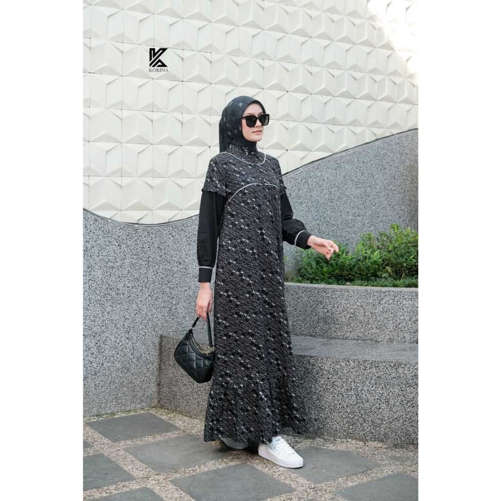 Korina Ghea Dress Black Katun Premium
