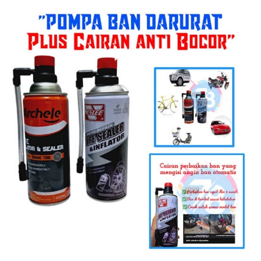 Pompa ban darurat tubeless Archele Veslee ISO9001 Tire Inflator & Sealer