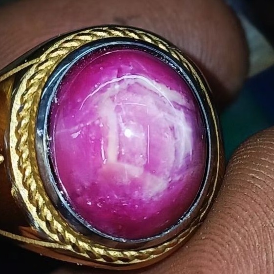 Cincin Batu Permata Ruby Mozambique Asli kwalitas HQ