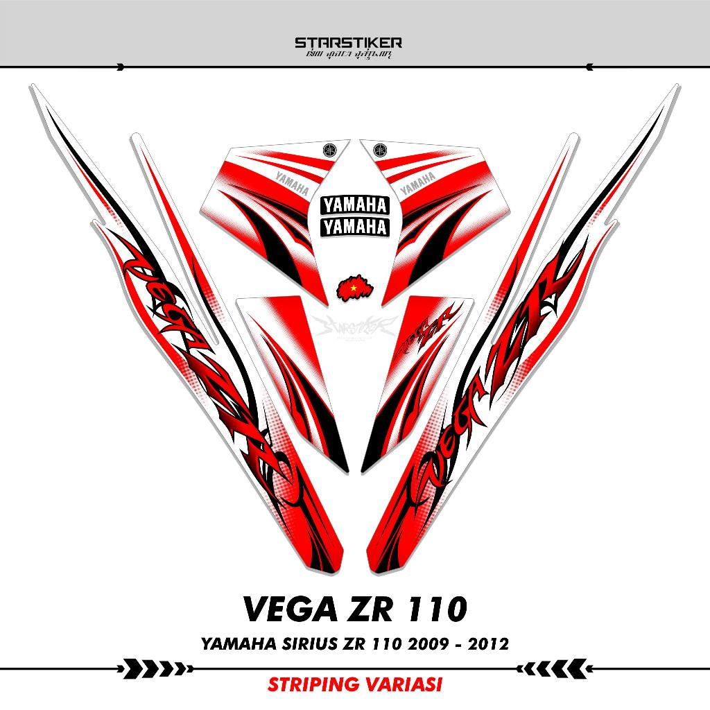 STRIPING YAMAHA VEGA ZR 110 LAMA STIKER STICKER VARIASI SIRIUS 2008 2009 2010 2011 2012 K15