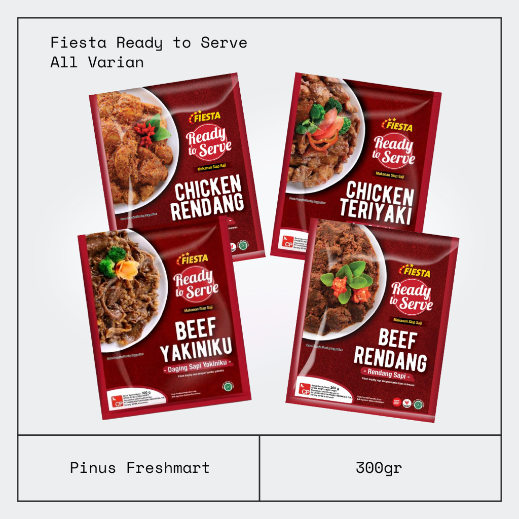 Fiesta RTS Ready to Serve 300gr / Chicken Teriyaki / Chicken Rendang / Beef Yakiniku / Beef Rendang