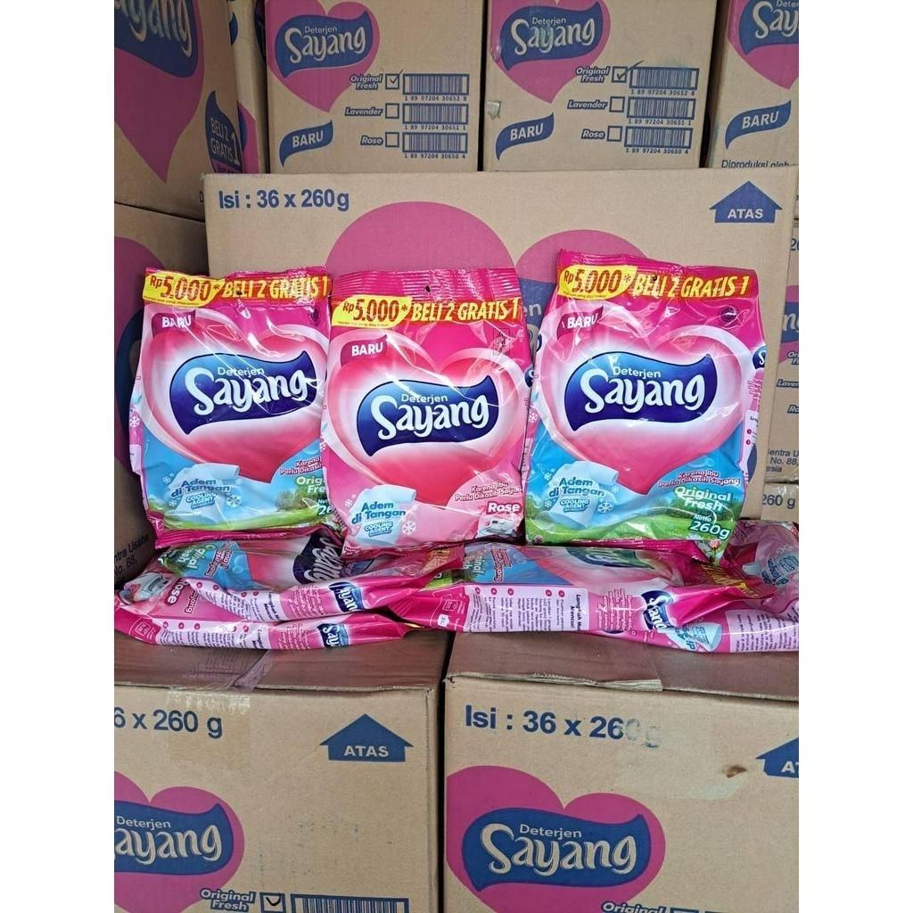 Detergen SAYANG 1 Dus isi 36pcs - Sabun Cuci Baju