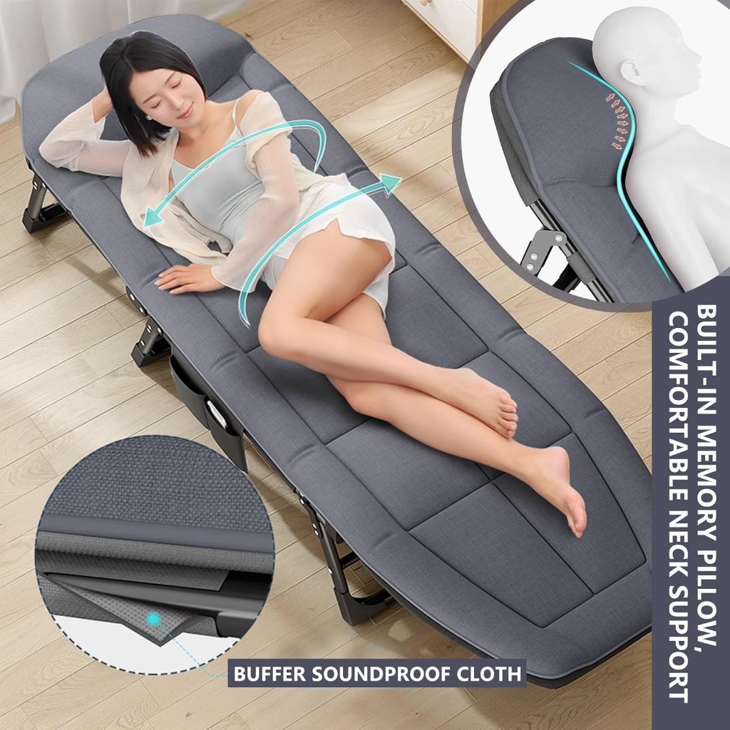 Shenar Kursi Santai Tidur Lipat / Kursi Malas Lipat Portable / Kursi Tidur Portable Kursi Tidur Lipa