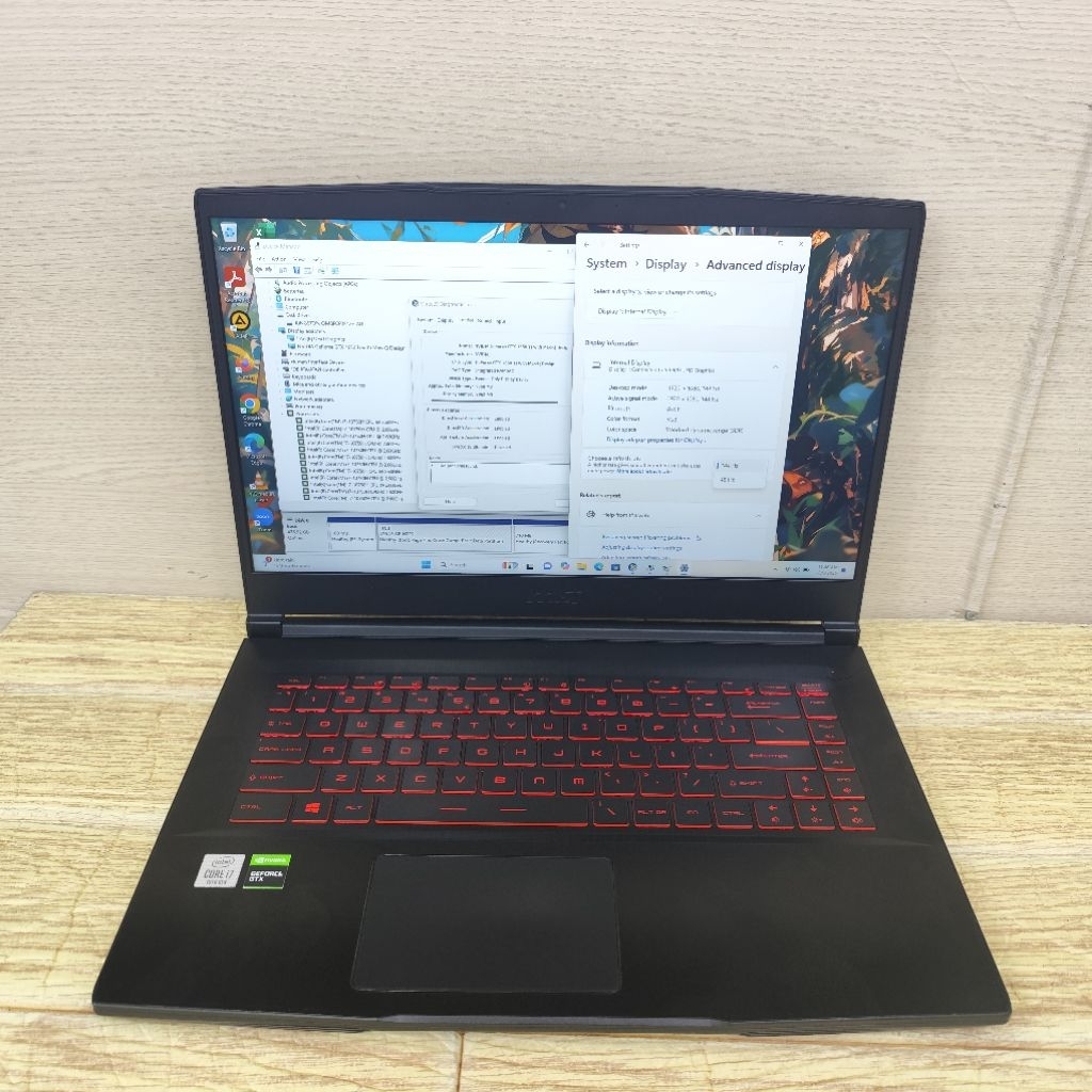 Laptop Second MSI GF63 Thin 10scsr Core i7-10750H Ram 8gb SSD 512gb GTX 1650 Ti