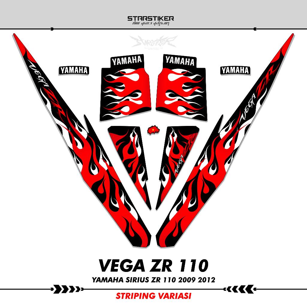 STRIPING YAMAHA VEGA ZR 110 LAMA STIKER STICKER VARIASI SIRIUS 2008 2009 2010 2011 2012 K19