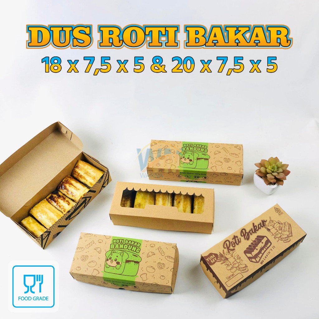Dus Roti Bakar Bandung / Kotak Roti Bakar / Dus Box Roti Bakar Lamainasi / Kemasan Roti Bakar / Box 