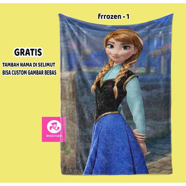 Selimut lucu - selimut frozen - selimut elsa -selimut ana - selimut karakter