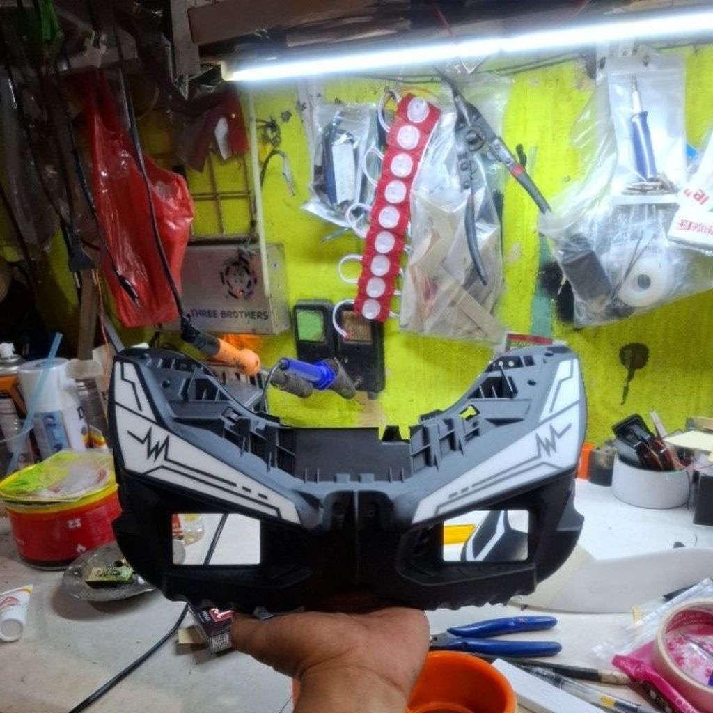 frame lampu depan custom new aerox alpha