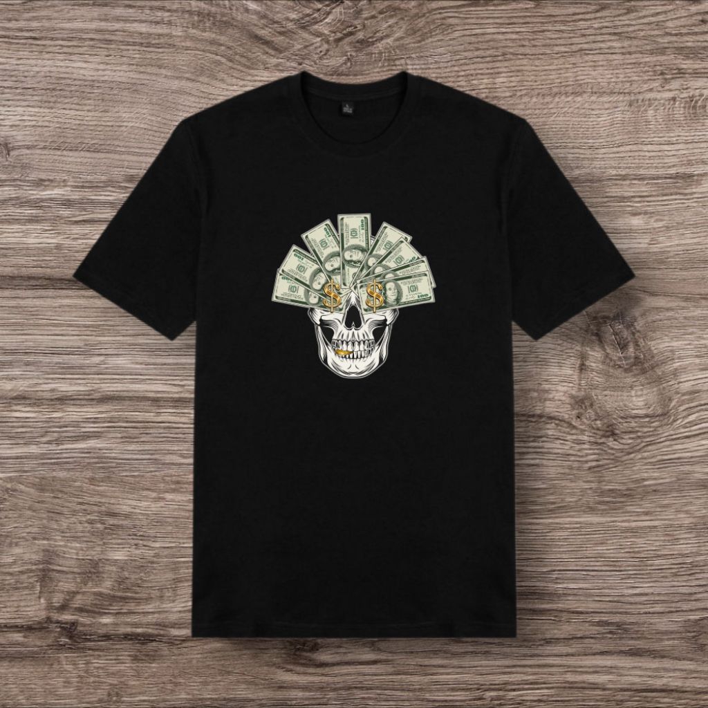 kaos distro pria motif dollar /kaos pria keren