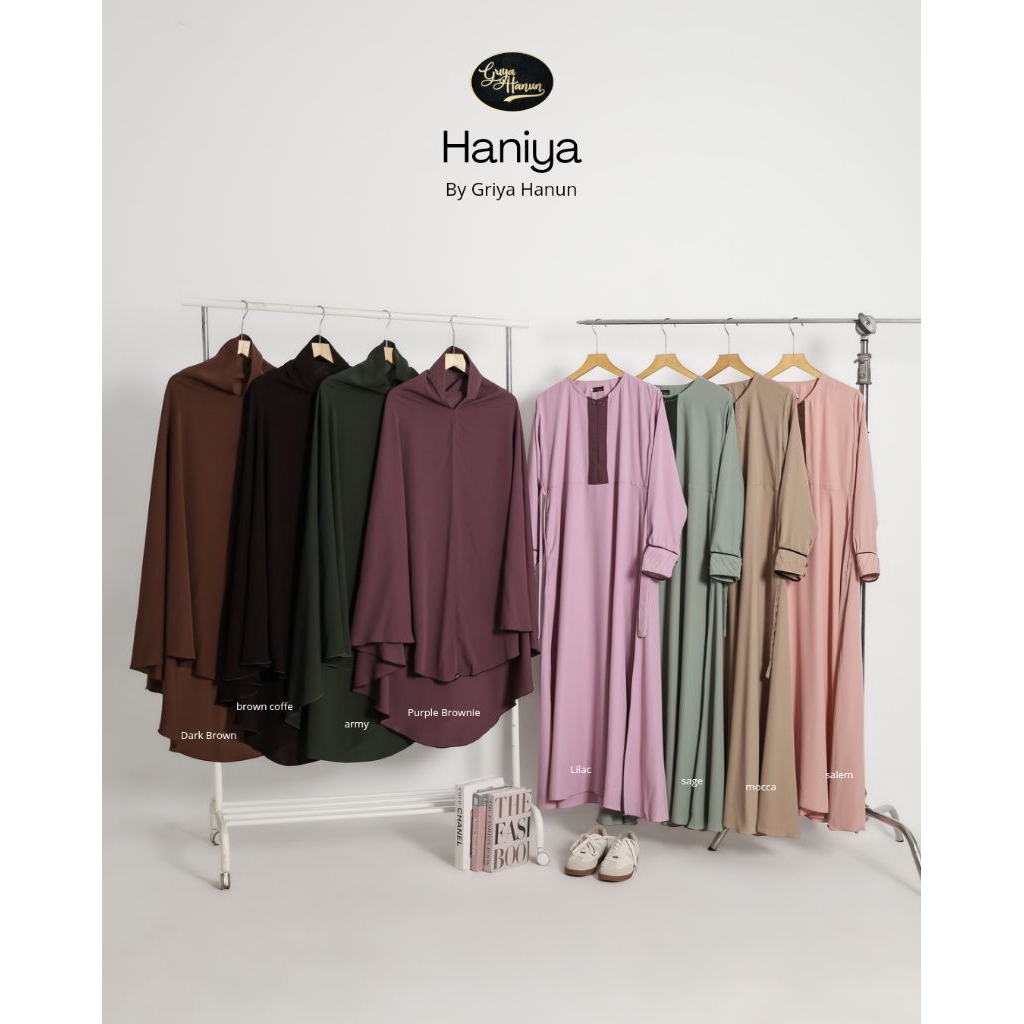 Setelan gamis syar'i plus jilbab gamis bahan Malta jilbab kombinasi