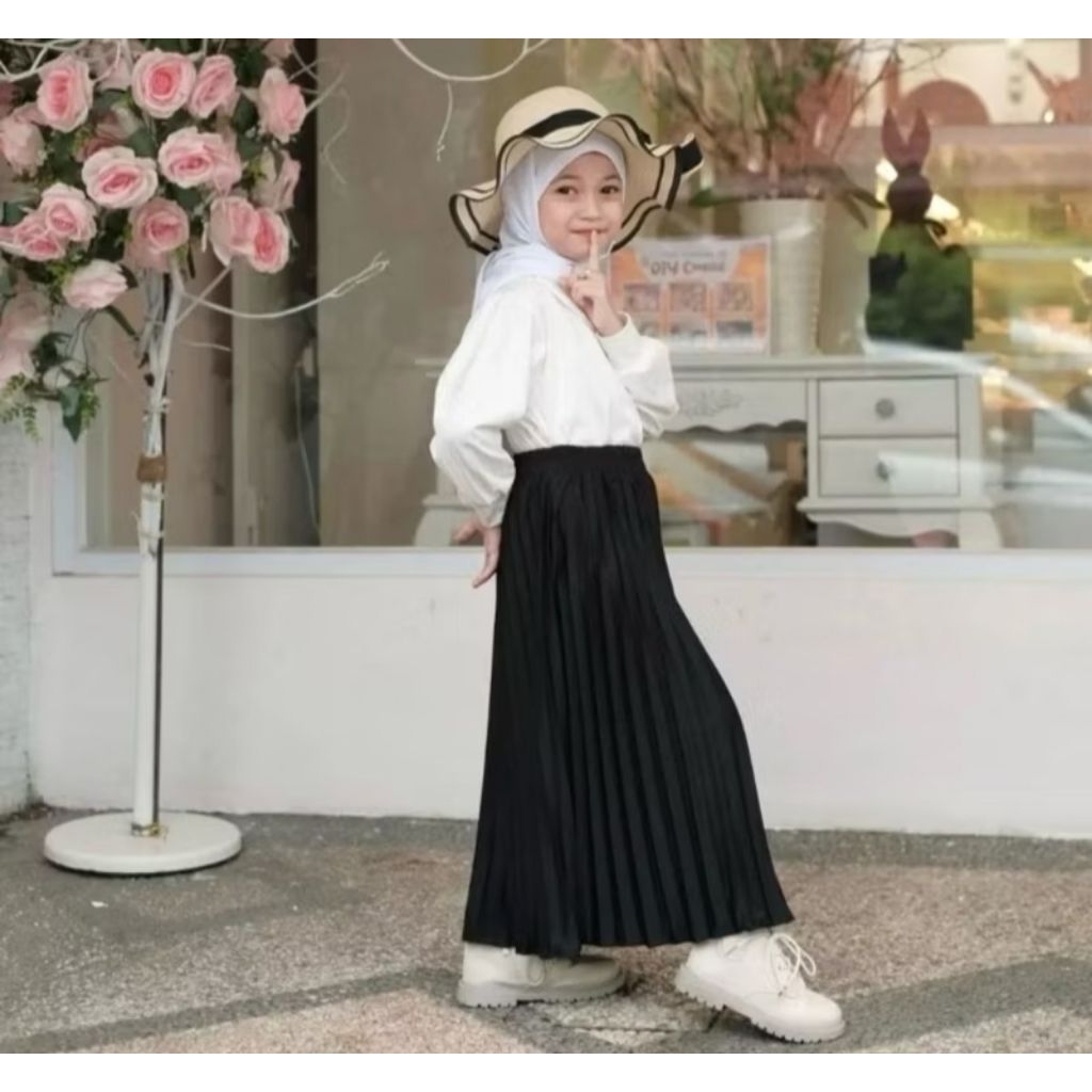 Rok plisket anak tanggung rok mayung panjang Rok plisket jumbo