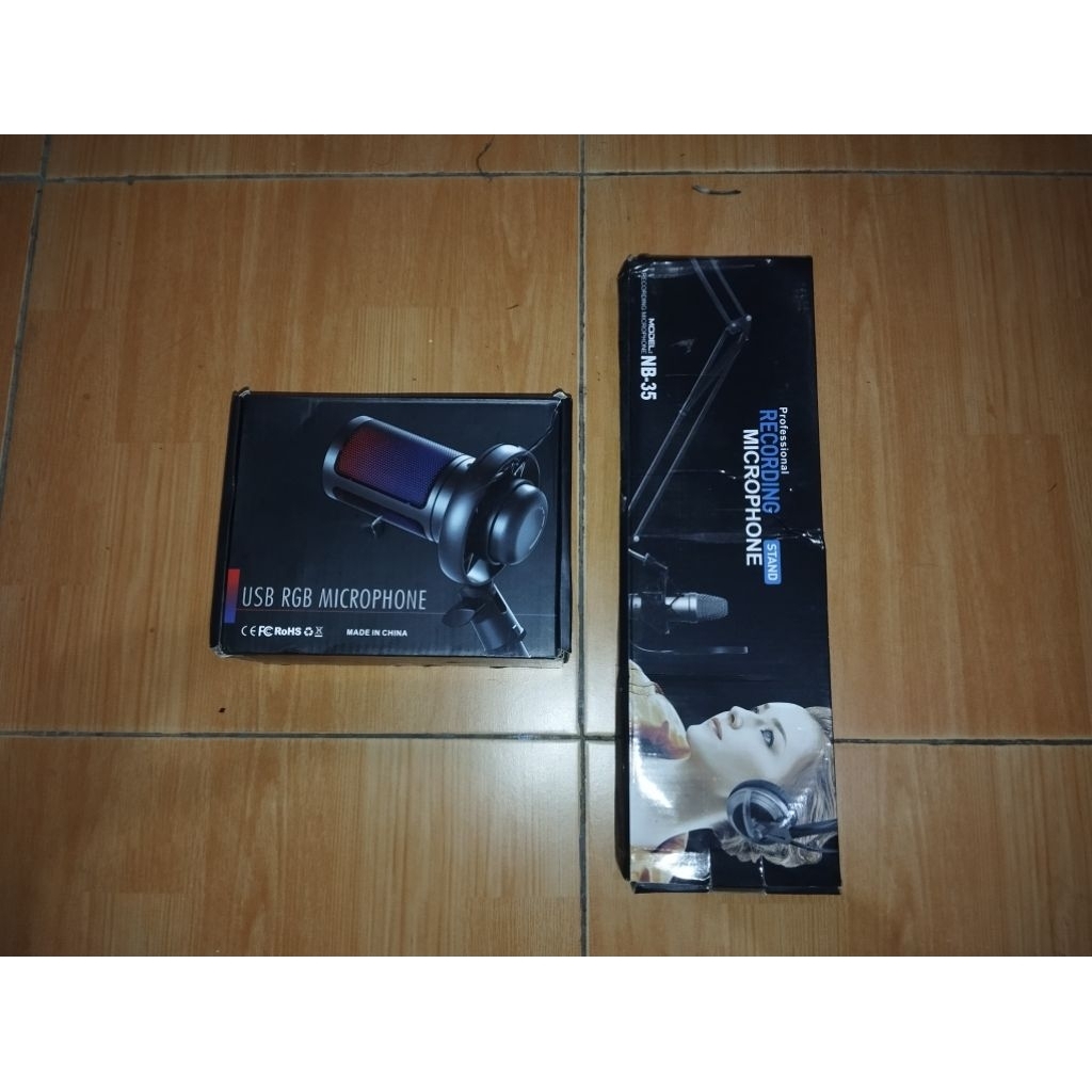 Mic USB Condenser + Stand Mic sepaket