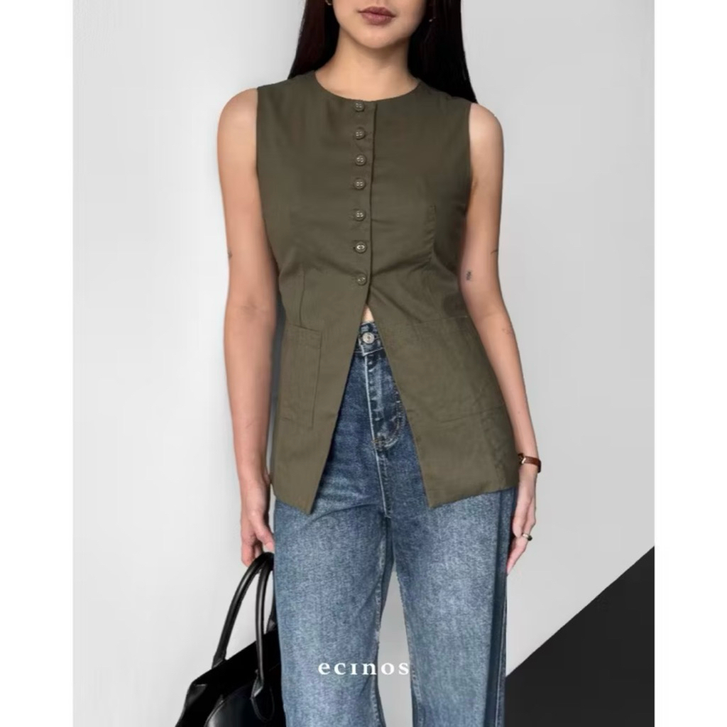 Eros Linen Vest – ECINOS (Preloved)
