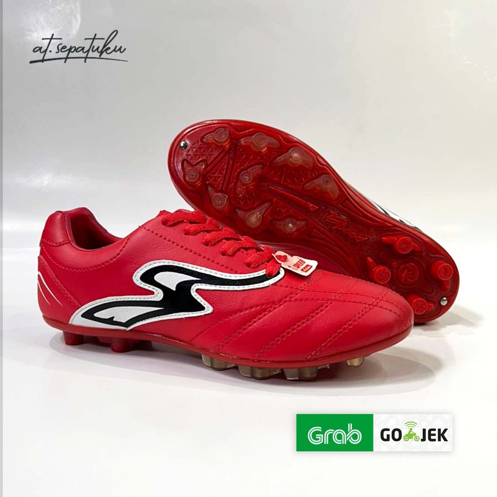Sepatu Bola Speed Liga Presiden Merah Hitam 38 Sepatu Olahraga Sepak Bola Pria Stud Bulat Anti Selip