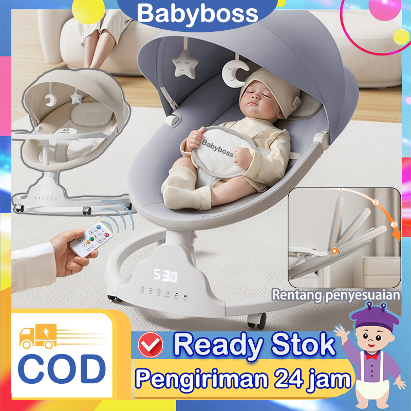 [Ready stock]Automatic Baby Swing /ayunan bayi otomatisasi  Tempat Tidur Bayi Goyang Tempat Tidur Ba