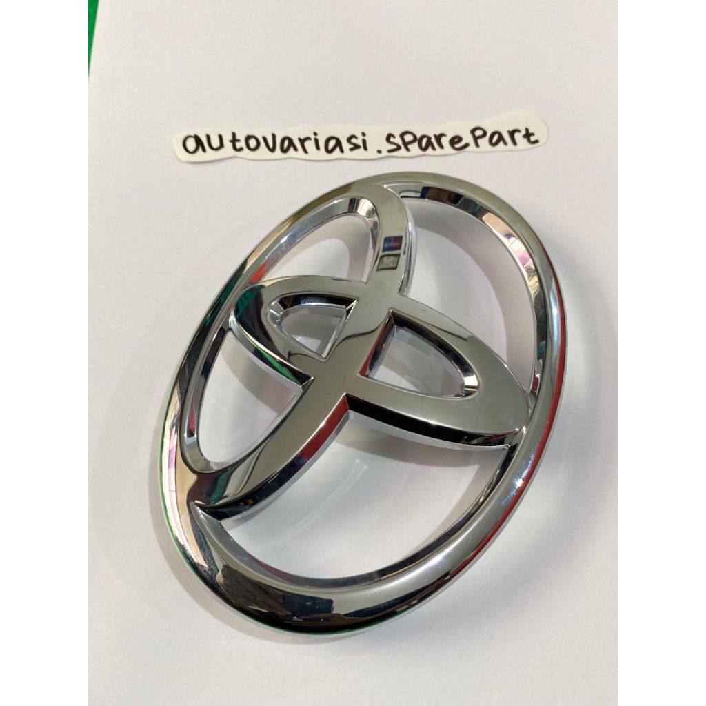 Emblem logo grill depan original toyota yaris vios gen 3 crom