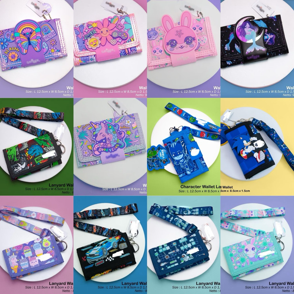 Dompet anak/dompet anak tali panjang/dompet anak lipat 3/dompet spiderman