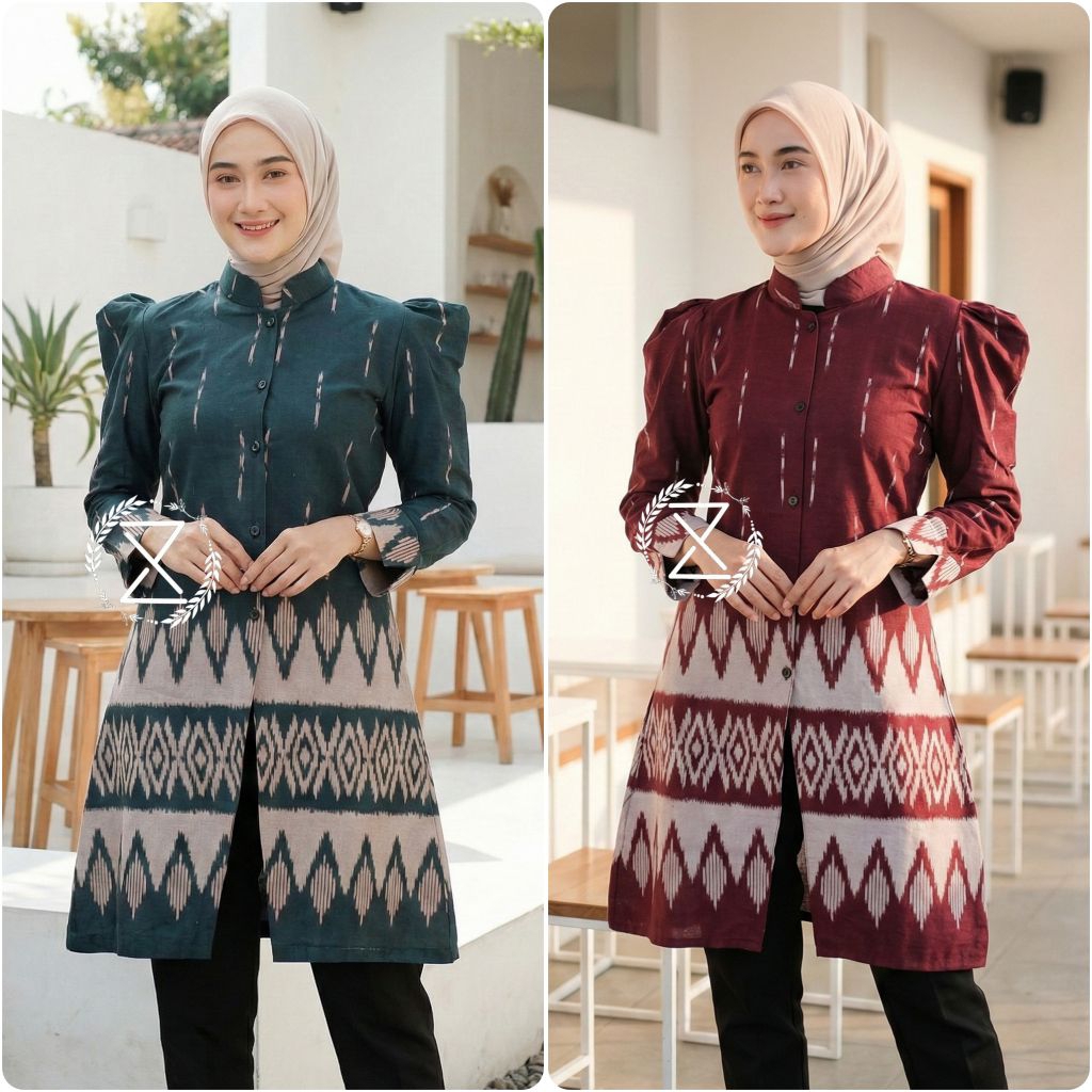 Tunik batik wanita modern | Tunik batik modern wanita | Tunik batik premium | Atasan tunik batik