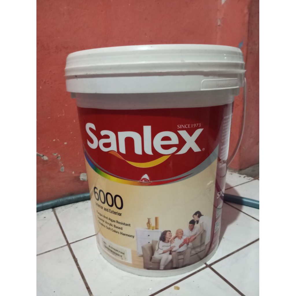 Cat Tembok Sanlex 25kg blossom pink - Tahan Lama, Cepat Kering, Mudah Dicuci