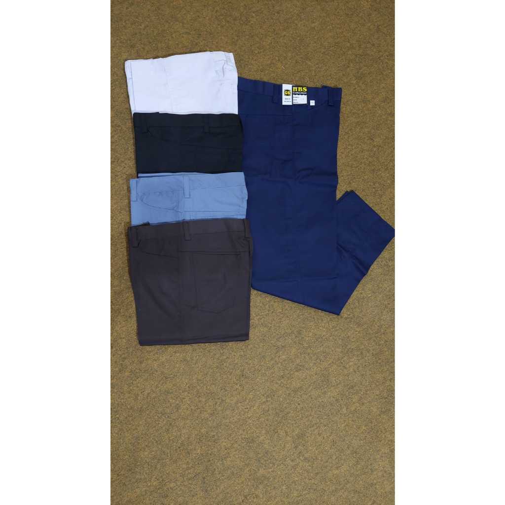 Celana Panjang SMA Abu - abu Kelas 10 - 12 Pria Seragam Sekolah SMA dan MA Kain Drill