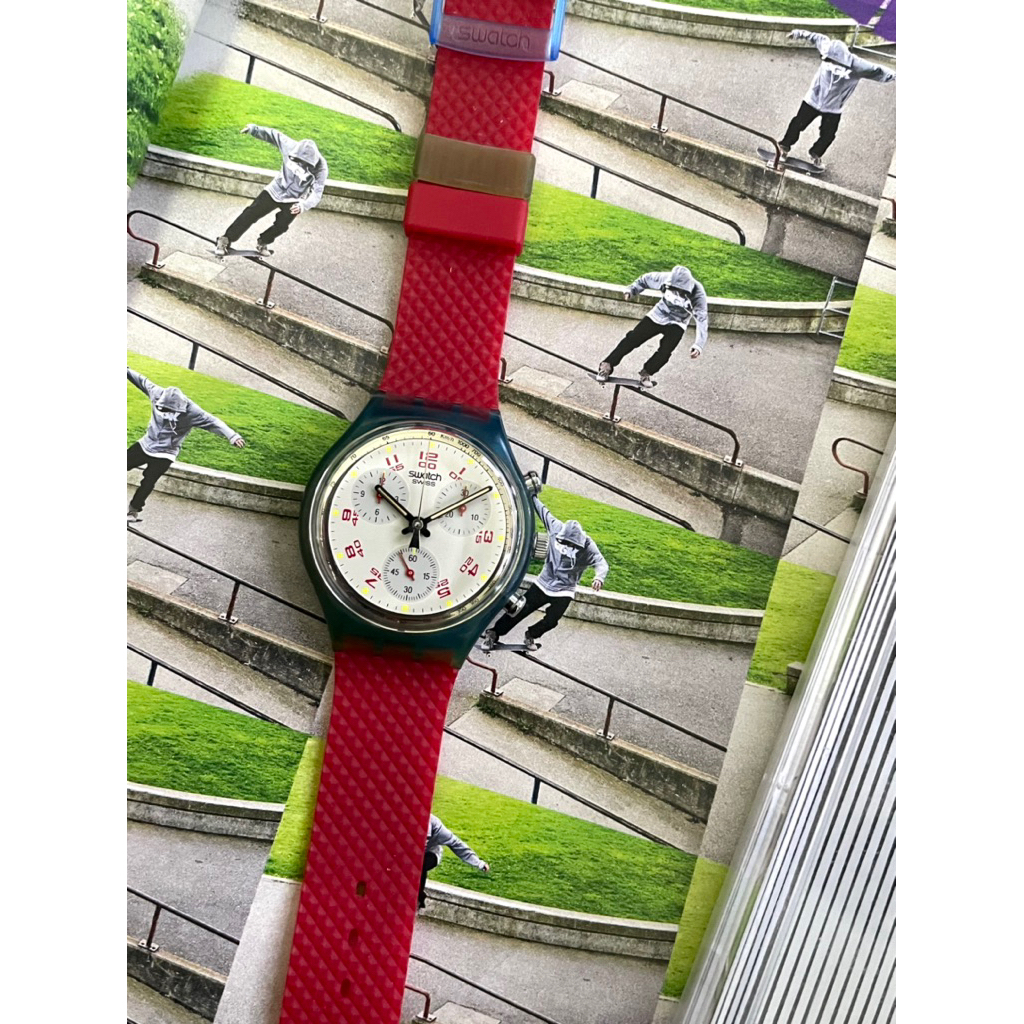 " J.F.K " SCN103 SWATCH Vintage Chronograph