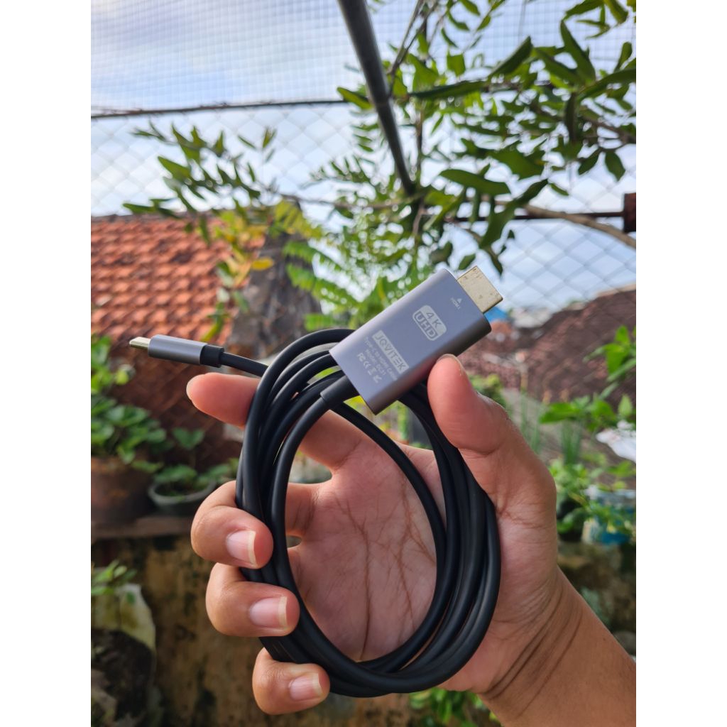 kabel HDMI to type c mhl bisa buat hp ke proyektor. resolusi 4K