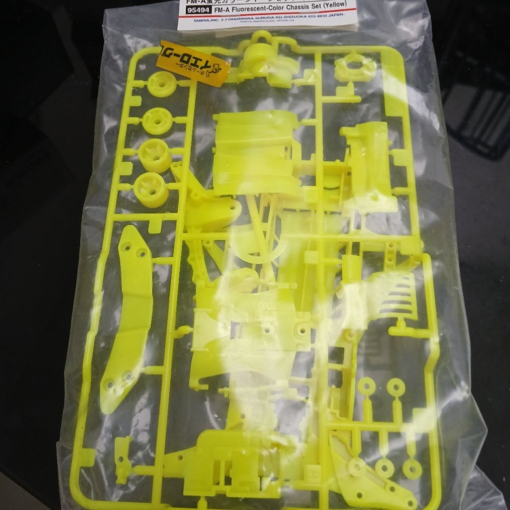 chassis fma yellow fourescent tamiya original casis sasis f-ma kuning lemon