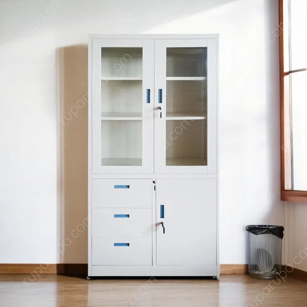 Informa Rhein Lemari Arsip Kantor Metal 3 Pintu - Putih