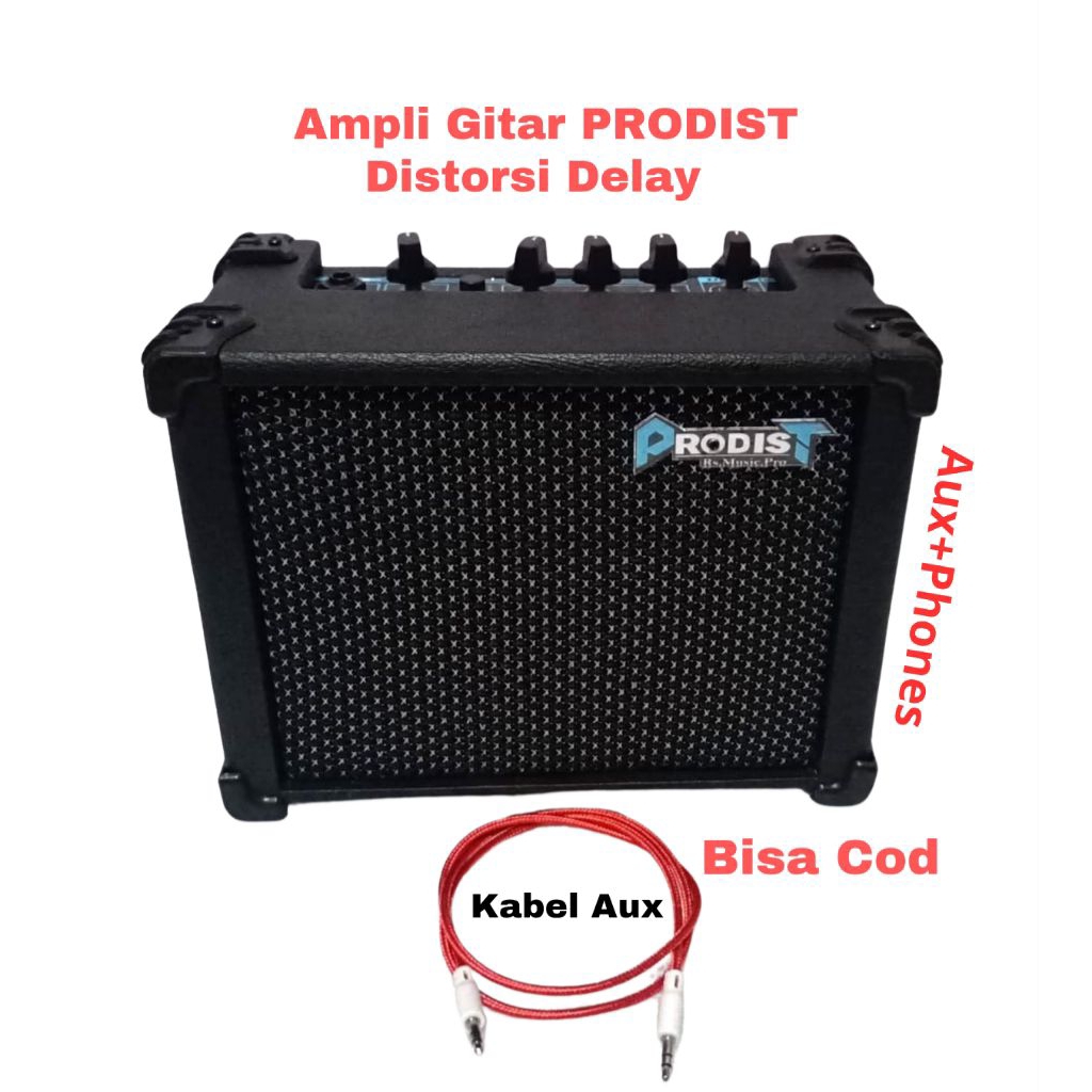 Ampli Gitar Mini Delay Distorsi-Ampli Gitar Mini Delay Distorsi 4inch Sudah Ada Distorsi Delay Aux+P