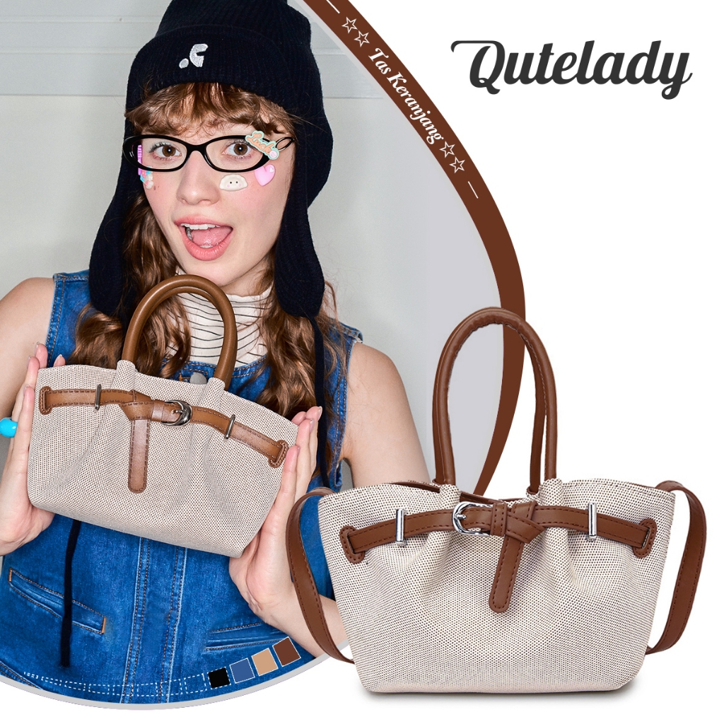 Tas Selempang Wanita Elegan Tas Kecil Selempang Wanita Lucu Vintage Tas Bantal QT-0728