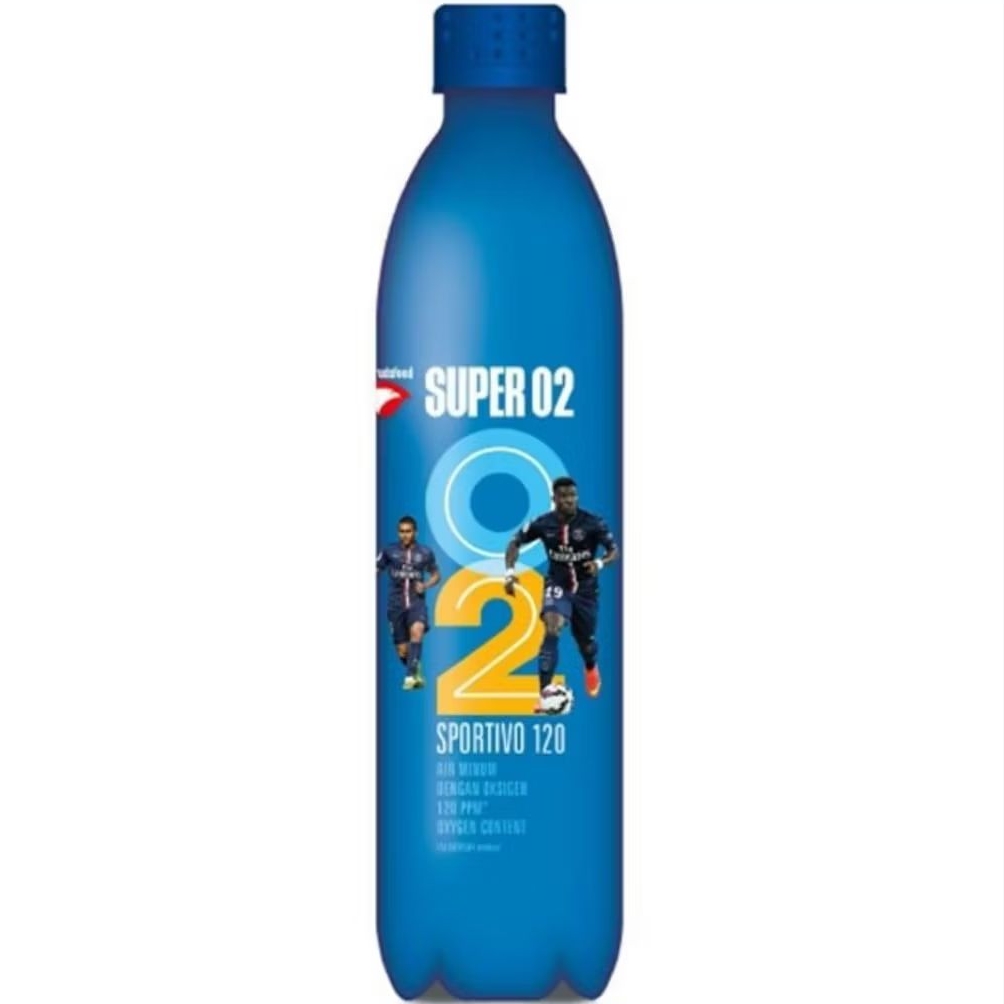 Super O2 Sportivo Air Mineral 600 ml SuperO2 Air Minum Oksigen Tinggi 120 ppm Botol 600ml