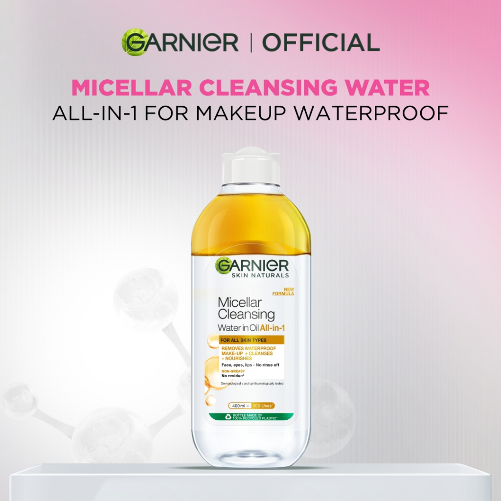 GARNIER Micellar Water Oil-Infused Skin Care 400ml Skincare Cleansing - Pembersih Wajah & Make up Wa