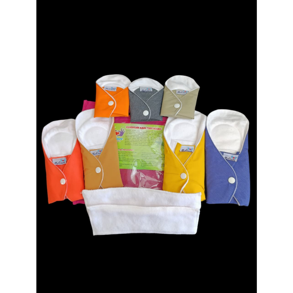Pembalut Kain Mecare isi 7pcs Cuci Ulang Serat Bambu / Pembalut Kain Nyaman Tahan Lama hingga 5tahun