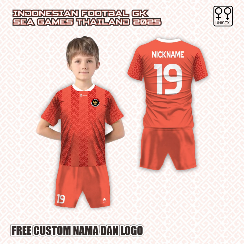 Set Baju celana kiper sea games thailand 2025 kaos goal kiper Timnas Indonesia jersey anak sepak bol