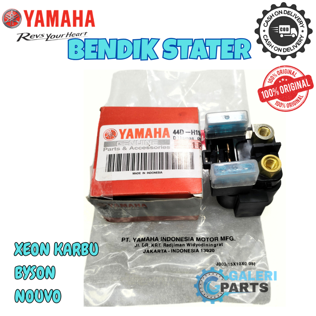 BENDIK SWITCH STATER BENDIT RELAY STARTER YAMAHA 44D XEON KARBU BYSON BISON NOUVO KUALITAS ASLI ORI