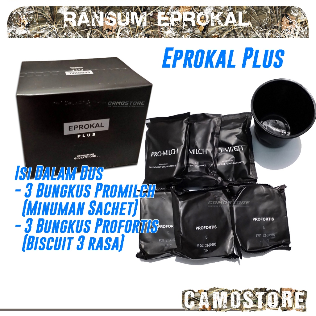 Ransum Makanan instan TNI Polri MRE Eprokal Promilch Profortis