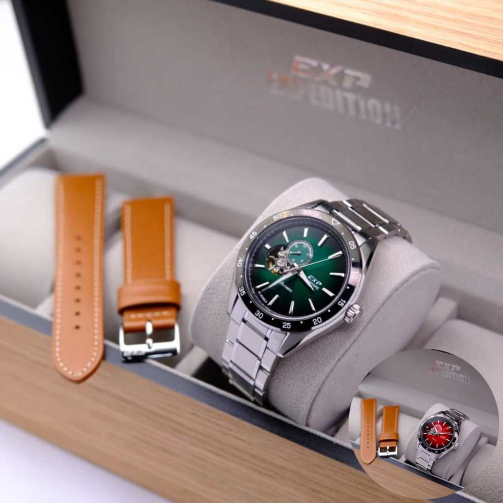 Jam tangan pria expedition e 6858 sapphire automatic original