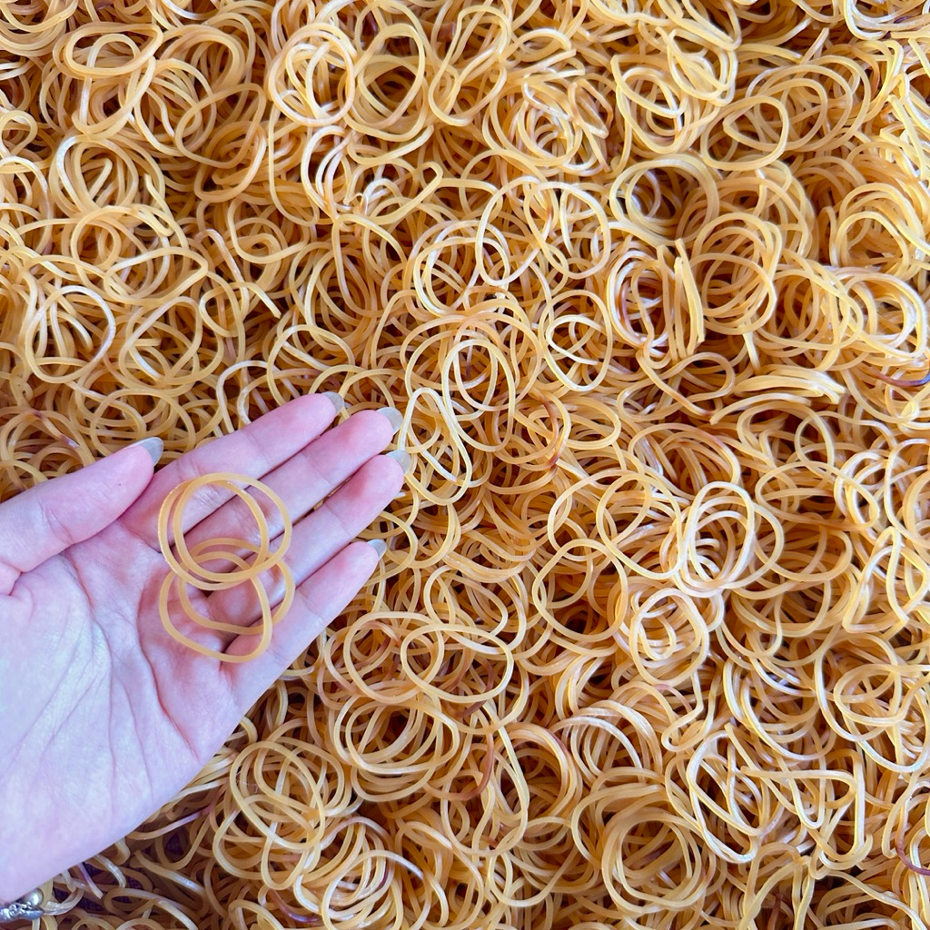 Karet Gelang Pentil Lubang Mini 500gr – Warna Kuning